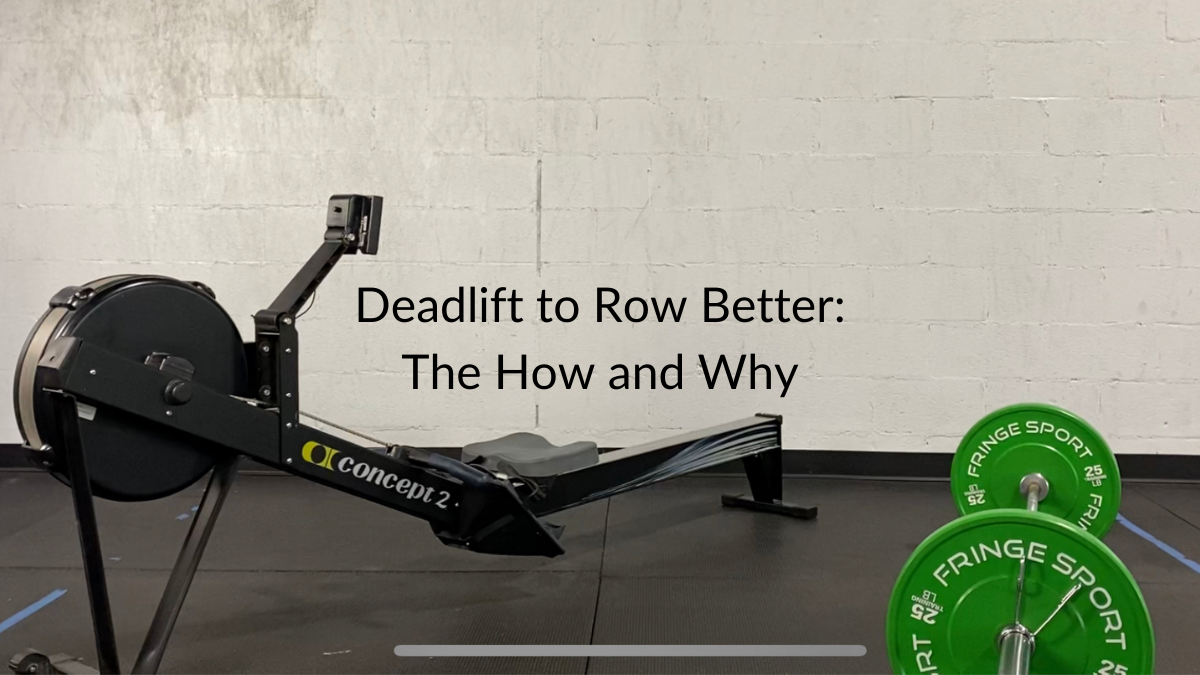 Deadlift to Row Better The Why and How Alicia R. Clark